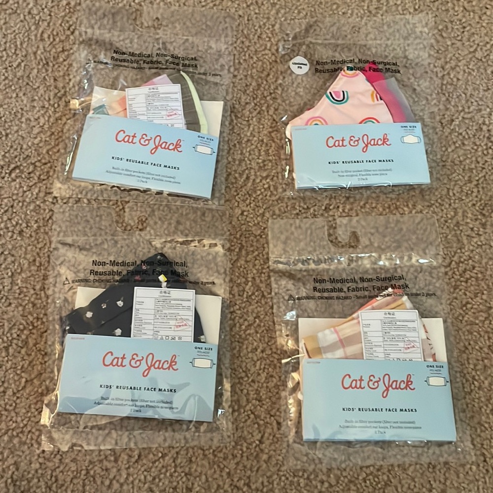 Mask 8 count Cat & Jack Kids Reusable Unisex